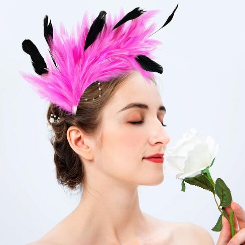 شريط راس فاسيناتور جاتسبي بنمط عشرينيات القرن الماضي من ريشة كنتاكي ديربي لحفلات الكوكتيل وحفلات الزفاف وحفلات الشاي والهالوين وماردي جرا in Kuwait