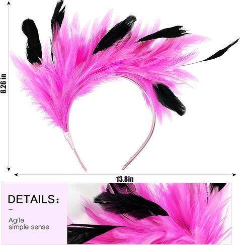 شريط راس فاسيناتور جاتسبي بنمط عشرينيات القرن الماضي من ريشة كنتاكي ديربي لحفلات الكوكتيل وحفلات الزفاف وحفلات الشاي والهالوين وماردي جرا in Kuwait