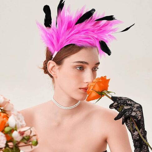 شريط راس فاسيناتور جاتسبي بنمط عشرينيات القرن الماضي من ريشة كنتاكي ديربي لحفلات الكوكتيل وحفلات الزفاف وحفلات الشاي والهالوين وماردي جرا in Kuwait