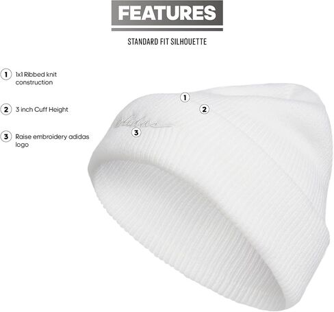 adidas Women's Script Cuff Fold Beanie in Saudi Arabia