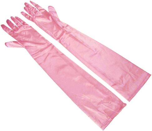 Women's 22 inch Classic Adult Size Opera Length Silky Satin Gloves in Saudi Arabia