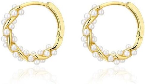 أقراط اللؤلؤ للنساء أقراط اللؤلؤ تويست هوب أقراط اللؤلؤ الصغيرة هوجي هوب أقراط اللؤلؤ بيان أقراط الزفاف للفتيات في سن المراهقة in Kuwait