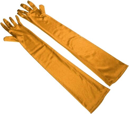 Women's 22 inch Classic Adult Size Opera Length Silky Satin Gloves in Saudi Arabia