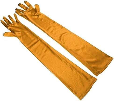 Women's 22 inch Classic Adult Size Opera Length Silky Satin Gloves in Saudi Arabia