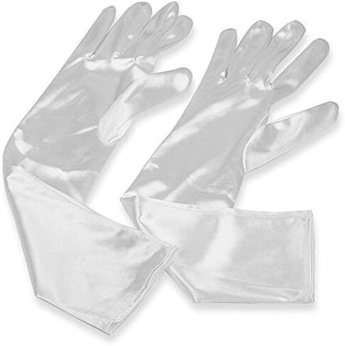 Women's 22 inch Classic Adult Size Opera Length Silky Satin Gloves in Saudi Arabia