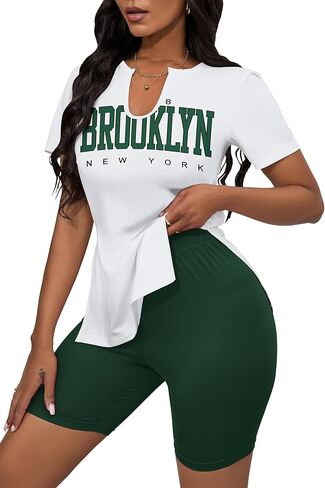 ملابس CLOCOR مكونة من قطعتين للسيدات بدلات رياضية صيفية للسيدات مكونة من قطعتين in Kuwait