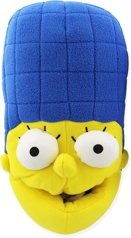 The Simpsons Womens Plush Marge Simpson Face Slippers - Novelty 3D Cartoon Cushioned Slippers in Saudi Arabia