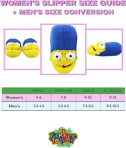 The Simpsons Womens Plush Marge Simpson Face Slippers - Novelty 3D Cartoon Cushioned Slippers in Saudi Arabia