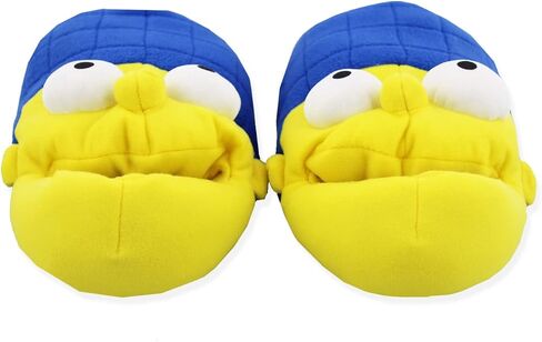 The Simpsons Womens Plush Marge Simpson Face Slippers - Novelty 3D Cartoon Cushioned Slippers in Saudi Arabia