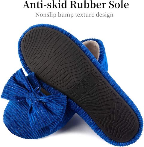 شبشب راقصة الباليه خفيف الوزن للسيدات من ULTRAIDEAS مع عقدة على شكل فيونكة، حذاء منزلي من الإسفنج الذكي الناعم مع نعل مطاطي مانع للانزلاق للاستخدام الداخلي والخارجي in Kuwait