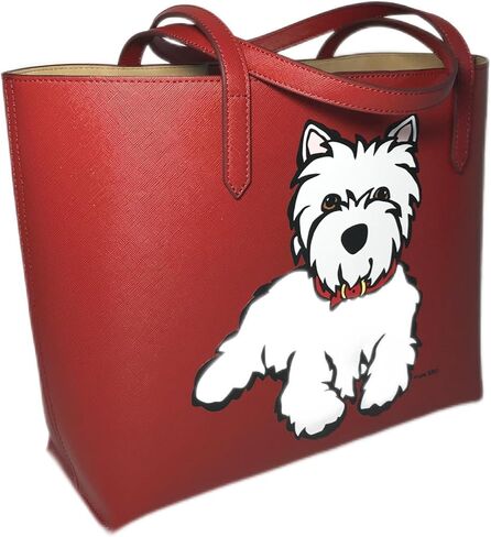 Marc Tetro Westie Tote Bag On Red in Kuwait