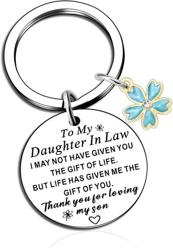 ichrati Daughter in Law Gift from Mother in Law, Christmas Womens Stocking Stuffers for Adults Keychain, Wedding Day Gifts for Daughter in Law, Daughter-in-Law Gifts for Birthday from Mom-in-law in Saudi Arabia