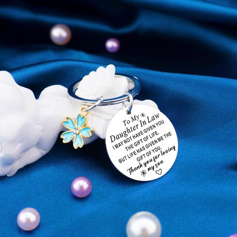 ichrati Daughter in Law Gift from Mother in Law, Christmas Womens Stocking Stuffers for Adults Keychain, Wedding Day Gifts for Daughter in Law, Daughter-in-Law Gifts for Birthday from Mom-in-law in Saudi Arabia