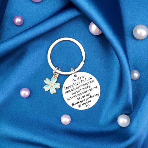 ichrati Daughter in Law Gift from Mother in Law, Christmas Womens Stocking Stuffers for Adults Keychain, Wedding Day Gifts for Daughter in Law, Daughter-in-Law Gifts for Birthday from Mom-in-law in Saudi Arabia