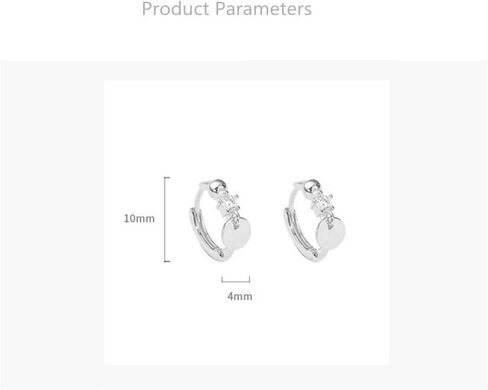 Ball Bead Disc Small Cartilage Hoop Sterling Silver Earrings for Women Girls Tiny Cubic Zirconia CZ Sequin Dangle Drop Huggie 7.5mm Hoops Hypoallergenic Dainty Jewelry for Petite Earlobe in Saudi Arabia