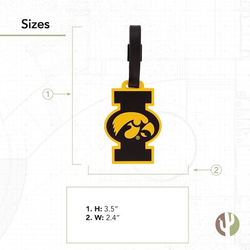 علامة الأمتعة بجامعة أيوا وعلامات Hawkeyes (علامة الأمتعة البلاستيكية - التصميم أ) in Saudi Arabia