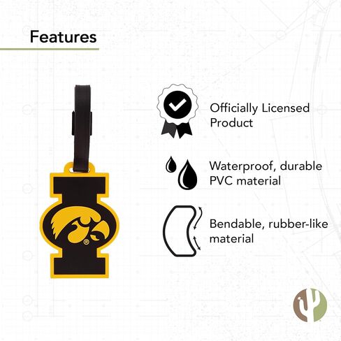 علامة الأمتعة بجامعة أيوا وعلامات Hawkeyes (علامة الأمتعة البلاستيكية - التصميم أ) in Saudi Arabia