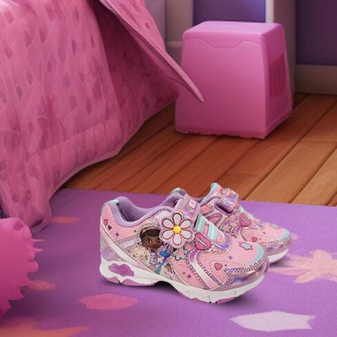Disney Doc McStuffins Girl's Lighted Athletic Sneaker (Toddler/Little Kid) in Kuwait