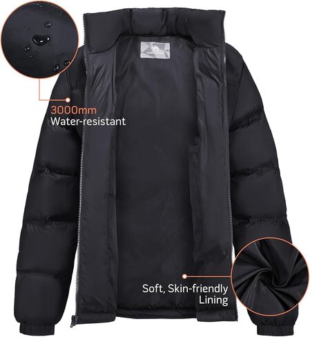 CAMELSPORTS Women's Thickened Down Jacket Oversized Lightweight Down Coat Warm Winter Coats Zip Insulated Puffer Jacket II in Kuwait