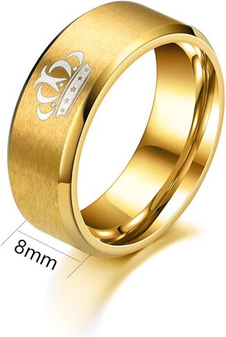 Ringheart خواتم زوجين مطابقة خاتم Claddagh خاتم الذهب الأصفر مطلي النساء خواتم الزفاف مجموعات له ولها in Kuwait