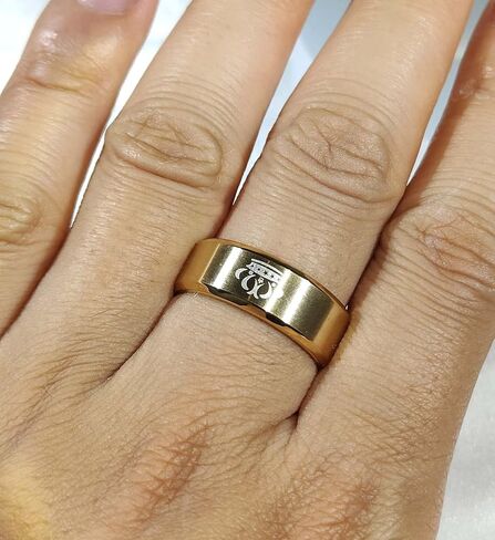 Ringheart خواتم زوجين مطابقة خاتم Claddagh خاتم الذهب الأصفر مطلي النساء خواتم الزفاف مجموعات له ولها in Kuwait