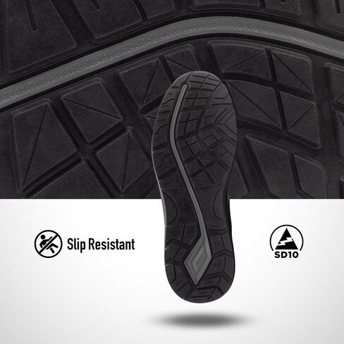 حذاء New Balance الرجالي Composite Toe Logic Industrial، رمادي رائع/أسود SD، عرض 10.5 in Saudi Arabia