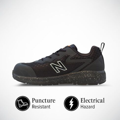 حذاء New Balance الرجالي Composite Toe Logic Industrial، رمادي رائع/أسود SD، عرض 10.5 in Saudi Arabia
