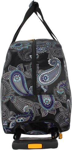 LUCAS Designer Carry On Luggage Collection - Lightweight Pattern 22 Inch Duffel Bag- Weekender Overnight Business Travel Suitcase with 2- Rolling Spinner Wheels (Paisley Peacock) in Saudi Arabia