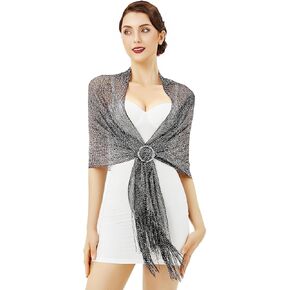 BABEYOND Shawl Wraps for Women - Sparkling Shawls and Wraps with Buckle suitable for Evening Party Dresses Wedding Party in Kuwait