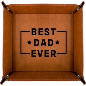 NANOOER هدايا الأب من ابن الابنة، هدايا للأب الذي لا يريد شيئًا، عيد ميلاد فريد من نوعه للأب الأب بالتبني، أفضل هدايا للأب على الإطلاق، صينية خادم من جلد البولي يوريثان in Kuwait