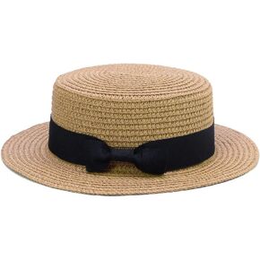 Sandy Ting Straw Hats Kids Boys Girls Skimmer Hat Sun Beach Panama Hat