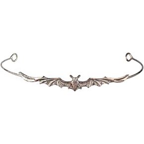 YOVECATHOU Forehead Bat Metal Slim Halloween Headband Hoop Hair Tiara Crown For Men Women Cosplay Party Birthday Prom (Silver) in Kuwait