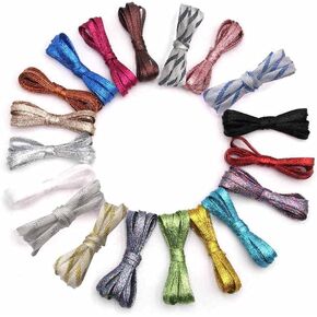 موتزو 21 زوجًا من اربطة الاحذية المسطحة اللامعة مقاس 43 انش للاحذية الرياضية القماشية، اربطة احذية لامعة لامعة لاحذية الاطفال، اربطة احذية لامعة انيقة لهدايا الفرق والرقص والاحذية الرياضية in Kuwait