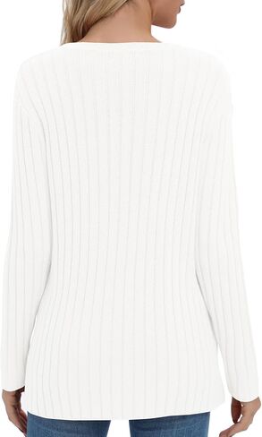 Urban CoCo Women's Crewneck Long Sleeve 2023 Fall Lightweight Tunic Sweatshirt Casual Knitted Sweater Pullover Tops in Saudi Arabia