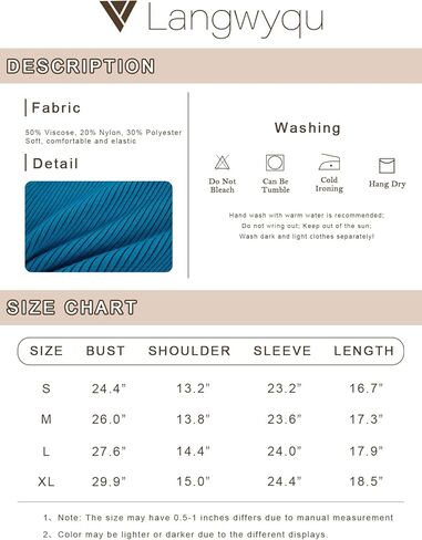 سترات نسائية Langwyqu ذات رقبة وهمية وأكمام طويلة ومتماسكة ومضلعة ومثيرة بقصة ضيقة وسترة ناعمة in Kuwait