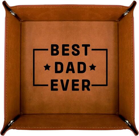 NANOOER هدايا الأب من ابن الابنة، هدايا للأب الذي لا يريد شيئًا، عيد ميلاد فريد من نوعه للأب الأب بالتبني، أفضل هدايا للأب على الإطلاق، صينية خادم من جلد البولي يوريثان in Kuwait