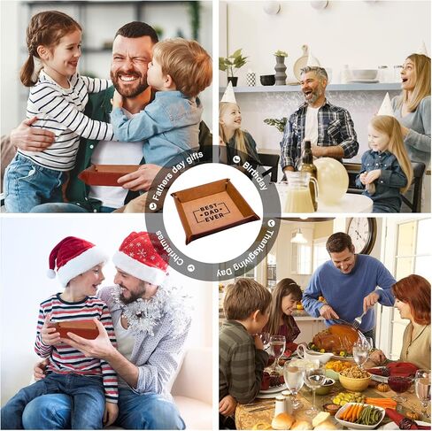 NANOOER هدايا الأب من ابن الابنة، هدايا للأب الذي لا يريد شيئًا، عيد ميلاد فريد من نوعه للأب الأب بالتبني، أفضل هدايا للأب على الإطلاق، صينية خادم من جلد البولي يوريثان in Kuwait