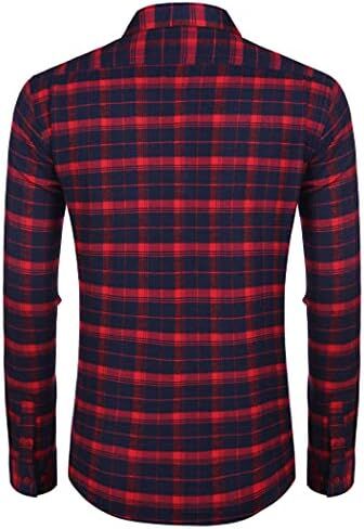 Tinkwell Men's Long Sleeve Plaid Button Down Shirts Regular fit Casual Dress Shirts for Men in Saudi Arabia