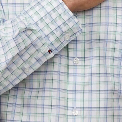 قميص Tommy Hilfiger للرجال مناسب لجميع المواسم، أخضر XXL (الرقبة: 18-18.5 الكم: 32/33) in Saudi Arabia
