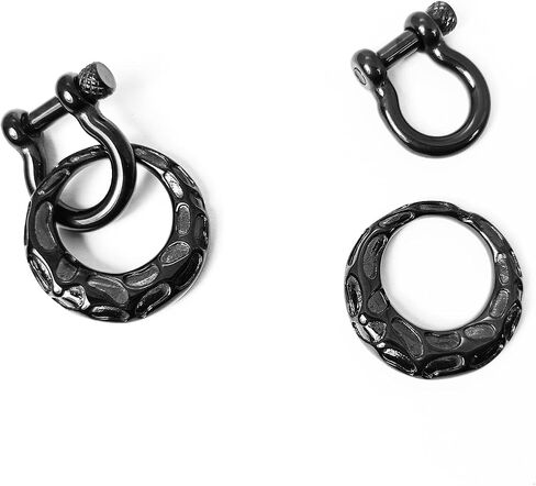 DEWGEM Hoop Dangle Ear Gauges for Women Black Weighted Ear Hangers for Men Stainless Steel Ear Weights Gauges Stretching Kit for Ear Tunnels Retro Hoop Dangle Ear Plugs fit Size 6G 4G 2G 0G 00G in Saudi Arabia