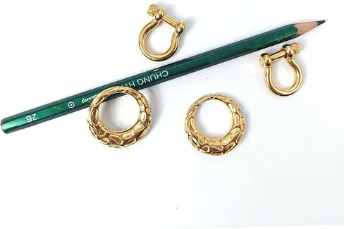 DEWGEM Hoop Dangle Ear Gauges for Women Black Weighted Ear Hangers for Men Stainless Steel Ear Weights Gauges Stretching Kit for Ear Tunnels Retro Hoop Dangle Ear Plugs fit Size 6G 4G 2G 0G 00G in Saudi Arabia