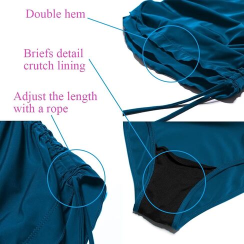 تنورة سباحة نسائية من KEEPRONE برباط جانبي، جزء سفلي للسباحة عالي الخصر مع تغطية كاملة، تنورة بدلة سباحة بعامل حماية من الأشعة فوق البنفسجية 50+ in Kuwait