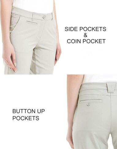 Lesmart Womens Pants Golf Stretch Lightweight Breathable Quick Dry Work Ladies Golf Pants with Pockets in Saudi Arabia