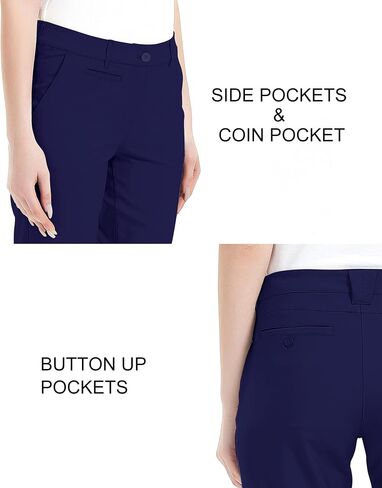 Lesmart Womens Pants Golf Stretch Lightweight Breathable Quick Dry Work Ladies Golf Pants with Pockets in Saudi Arabia