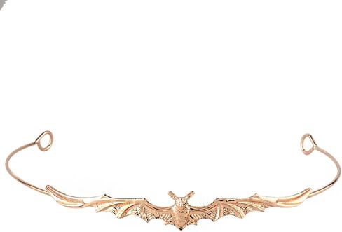 YOVECATHOU Forehead Bat Metal Slim Halloween Headband Hoop Hair Tiara Crown For Men Women Cosplay Party Birthday Prom (Silver) in Kuwait