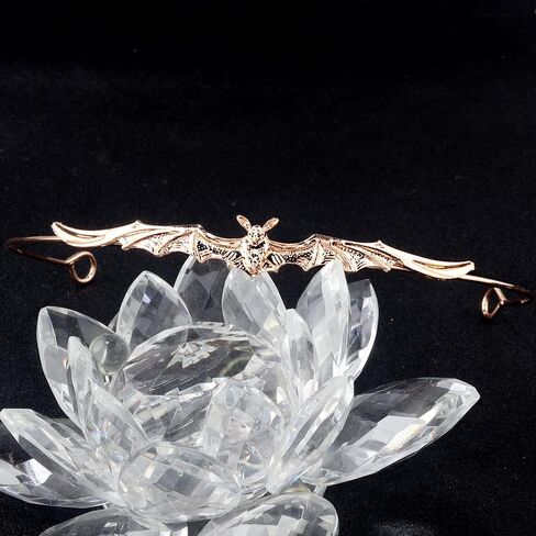 YOVECATHOU Forehead Bat Metal Slim Halloween Headband Hoop Hair Tiara Crown For Men Women Cosplay Party Birthday Prom (Silver) in Kuwait