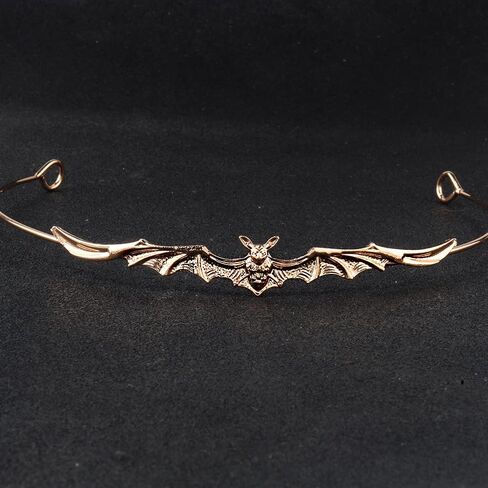 YOVECATHOU Forehead Bat Metal Slim Halloween Headband Hoop Hair Tiara Crown For Men Women Cosplay Party Birthday Prom (Silver) in Kuwait