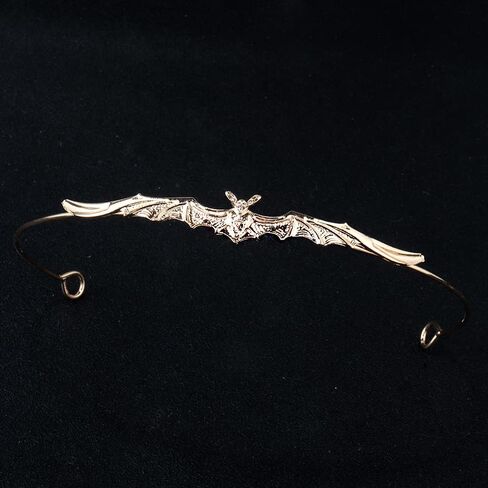 YOVECATHOU Forehead Bat Metal Slim Halloween Headband Hoop Hair Tiara Crown For Men Women Cosplay Party Birthday Prom (Silver) in Kuwait