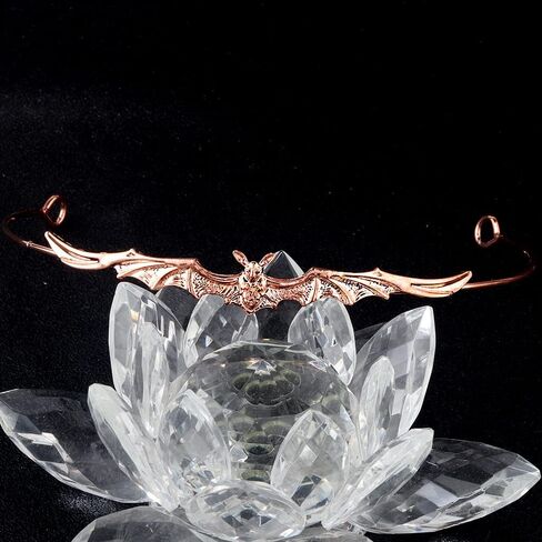 YOVECATHOU Forehead Bat Metal Slim Halloween Headband Hoop Hair Tiara Crown For Men Women Cosplay Party Birthday Prom (Silver) in Kuwait