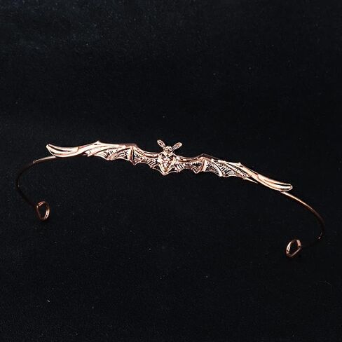 YOVECATHOU Forehead Bat Metal Slim Halloween Headband Hoop Hair Tiara Crown For Men Women Cosplay Party Birthday Prom (Silver) in Kuwait